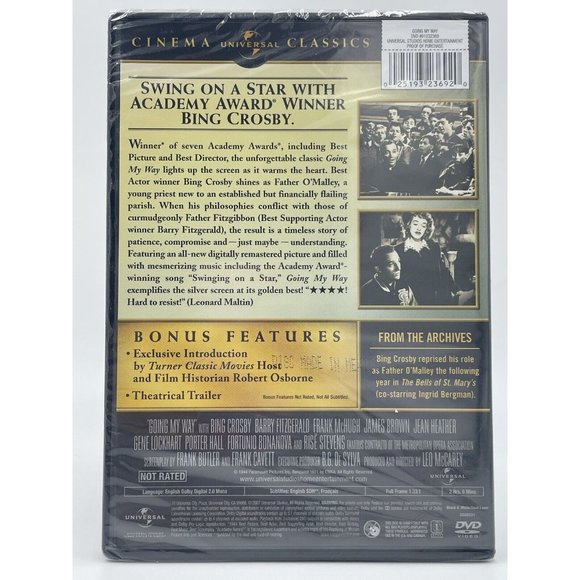 Going My Way [New DVD] Bing Crosby, Cinema Classics, Black & White, Full Frame - Picture 2 of 5